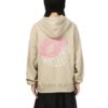 (WMNS) Downtown Graphic Hoodie Breathable Letter Printing Long Sleeve Khaki