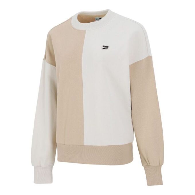 (WMNS) Downtown Oversized Crew Round-neck Swea Ivory
