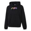 (WMNS) Downtown Printing Logo Hoodie Black