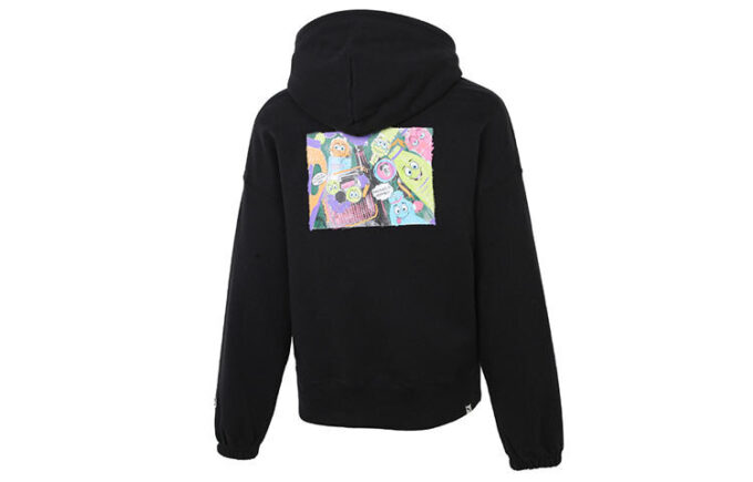 (WMNS) Downtown Printing Logo Hoodie Black