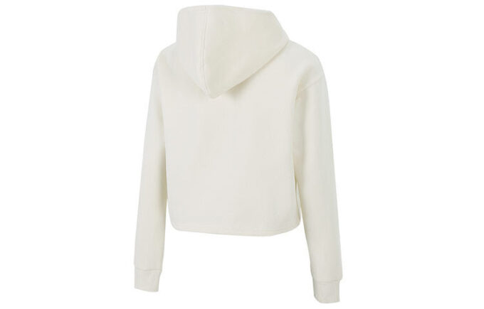 (WMNS) Essential Metallic Cropped Hoodie “Beige”