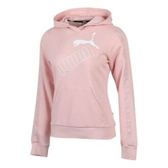 (WMNS) Essentials Logo Hoodie “Pink White”
