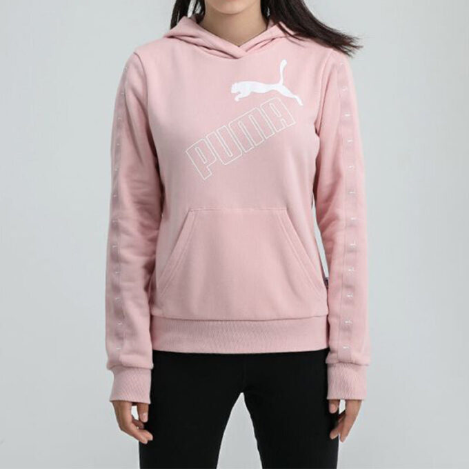 (WMNS) Essentials Logo Hoodie “Pink White”