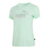 (WMNS) Essentials Logo T-Shirt “Green Silver”