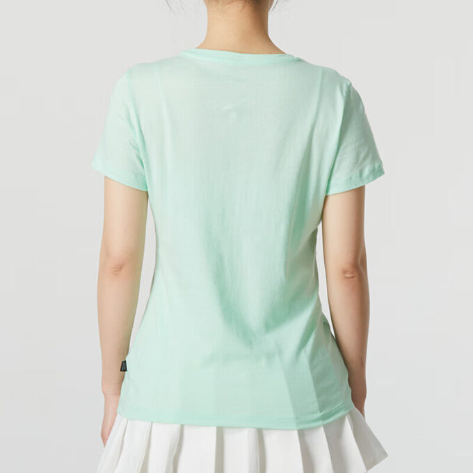 (WMNS) Essentials Logo T-Shirt “Green Silver”