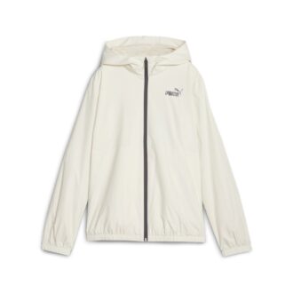(WMNS) Essentials Solid Windbreaker Jacket “White”