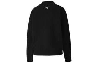 (WMNS) Evide Logo Printing Round-neck Sweatshirt Black