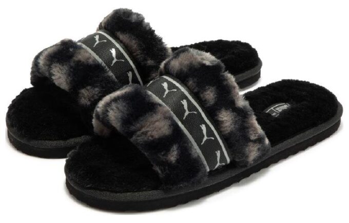 (WMNS) Fluff Remix Animal BX “Black Grey”
