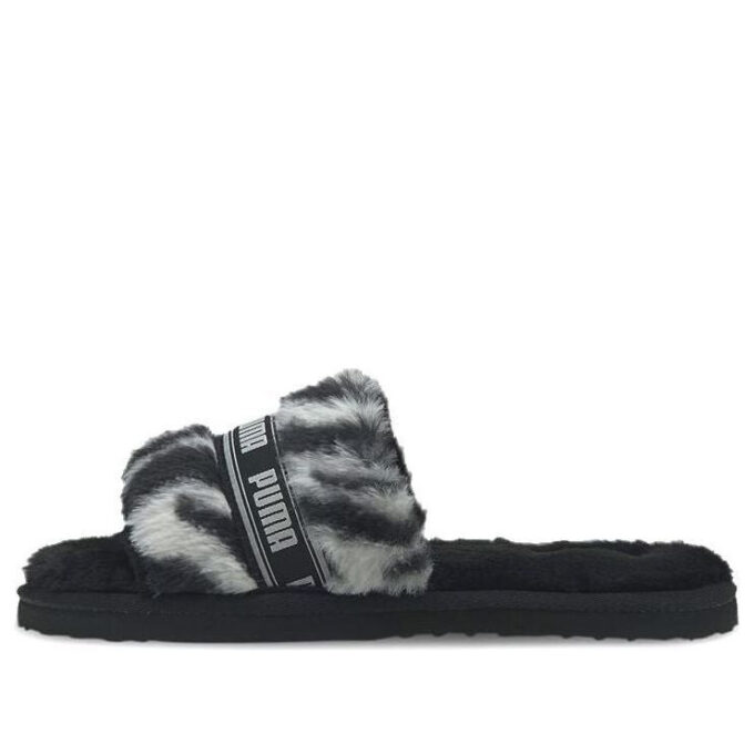 (WMNS) Fluff Slide “Wild – Black”