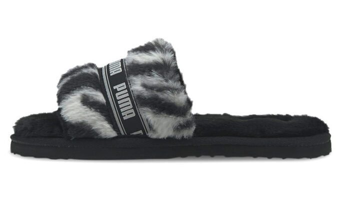 (WMNS) Fluff Slide “Wild – Black”