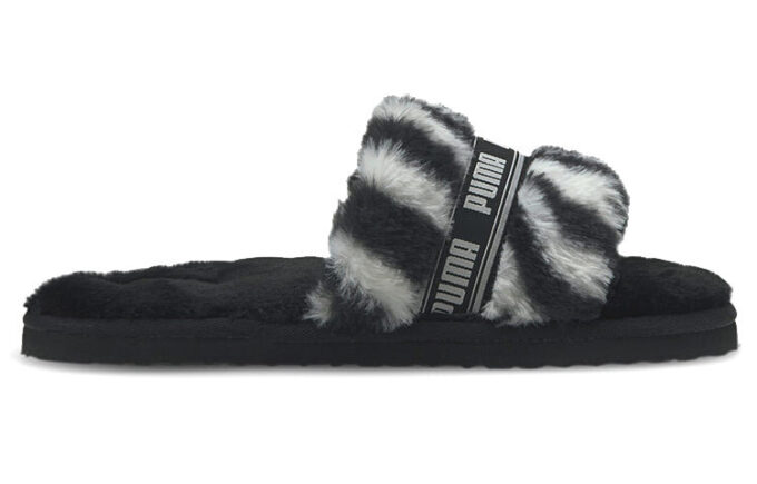 (WMNS) Fluff Slide “Wild – Black”