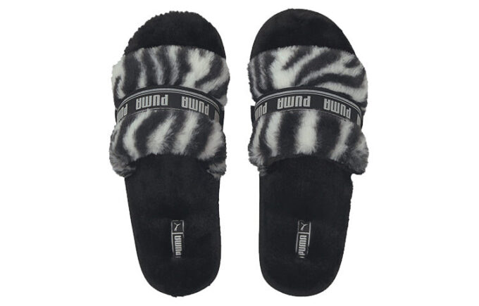 (WMNS) Fluff Slide “Wild – Black”