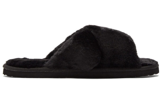 (WMNS) Fluff X Strap Slide “Black”