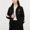 (WMNS) Formstripe Knitting Stand Collar Jacket Black
