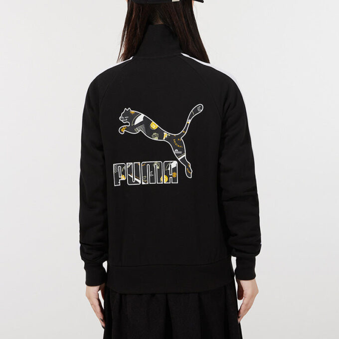 (WMNS) Formstripe Knitting Stand Collar Jacket Black