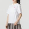 (WMNS) Graphic Casual T-Shirt “White Pink”