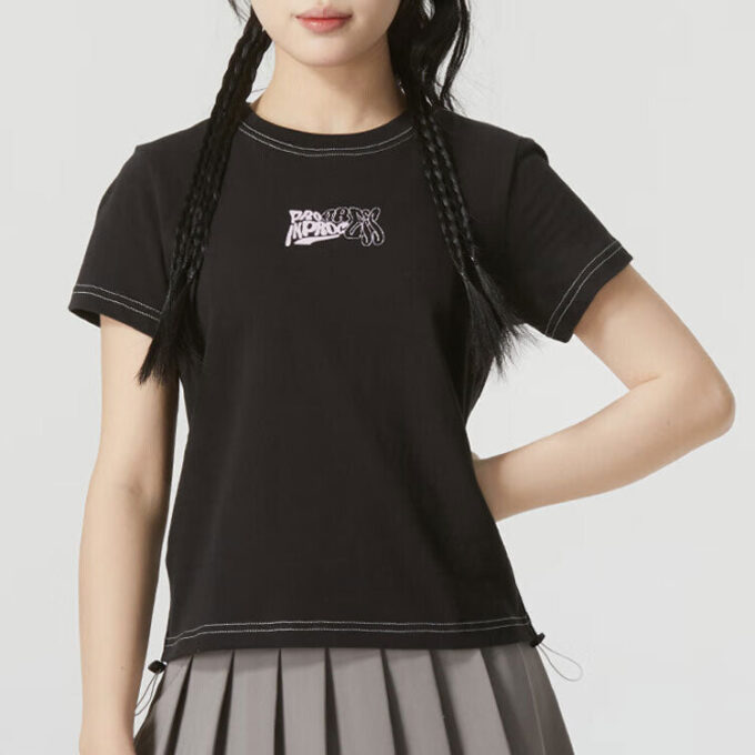 (WMNS) Graphic Short Top “Black”
