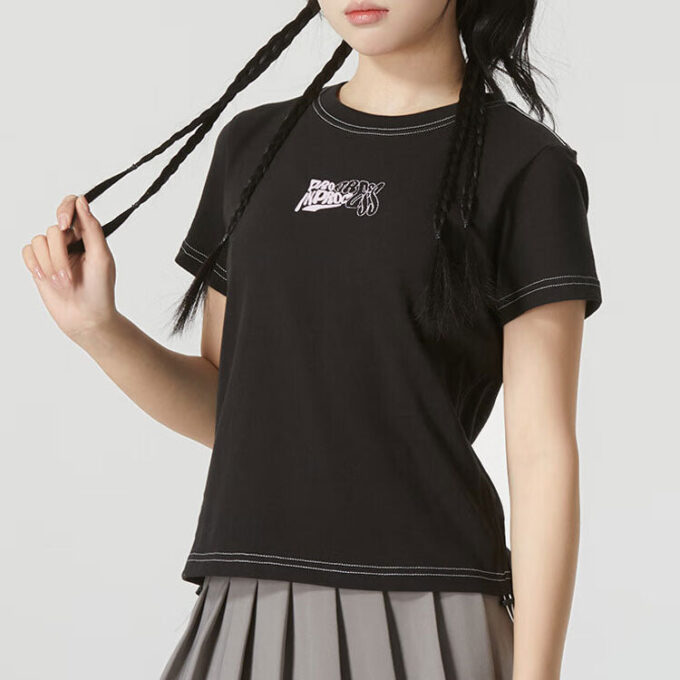 (WMNS) Graphic Short Top “Black”