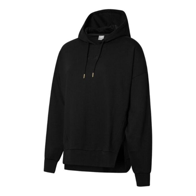 (WMNS) Her Solid Color Sports Drawstring Hoodie Black