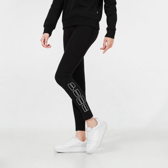 (WMNS) Holiday Leggings Logo Sports Training gym pants Black