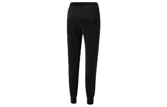 (WMNS) Iconic Embroidery Logo Knitting Trousers Black