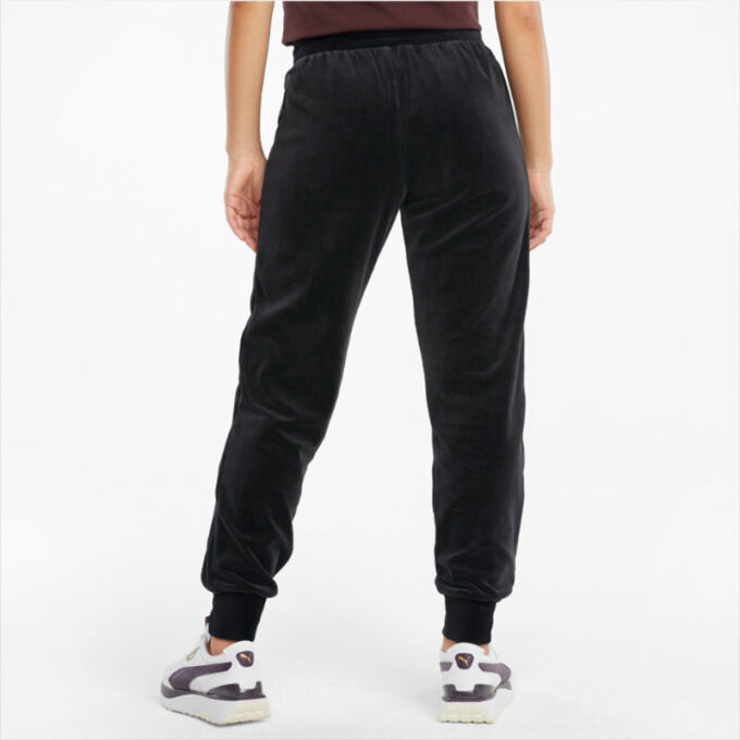 (WMNS) Iconic Embroidery Logo Knitting Trousers Black