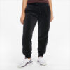 (WMNS) Iconic Embroidery Logo Knitting Trousers Black