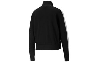 (WMNS) Iconic T7 Logo Printing Stand-up Collar Jacket Black