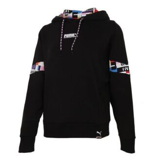 (WMNS) International Hoodie “Black White”