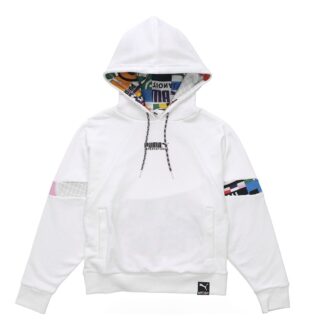 (WMNS) International Hoodie “White Black”