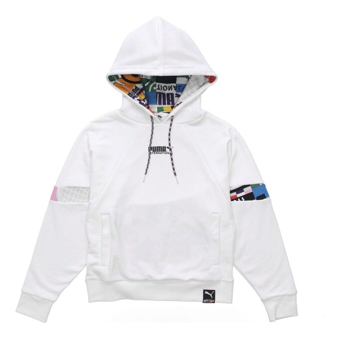 (WMNS) International Hoodie “White Black”