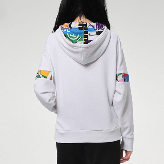 (WMNS) International Hoodie “White Black”