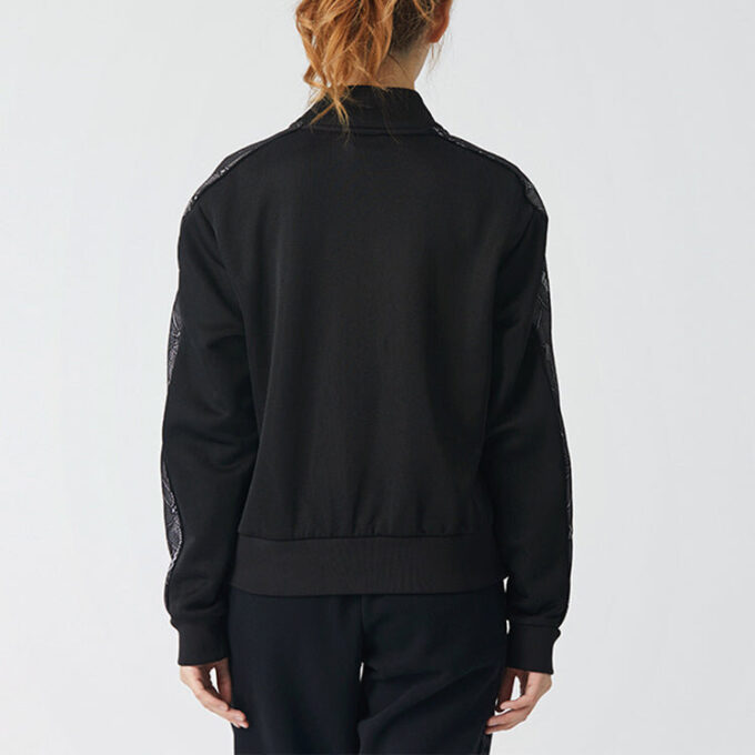 (WMNS) Keep Warm Stand Collar Knitting Jacket Black