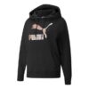 (WMNS) Large Logo Athleisure Casual Sports Hoodie Black Pink