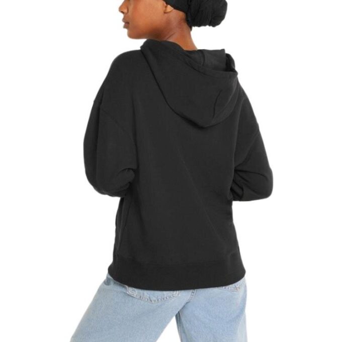 (WMNS) Large Logo Athleisure Casual Sports Hoodie Black Pink