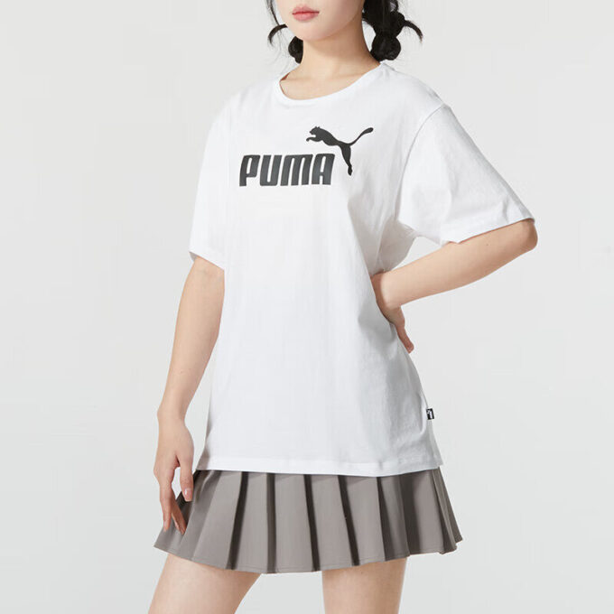 (WMNS) Logo Graphic T-Shirt “White Black”
