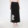 (WMNS) Logo Printing Half Body Long Skirt Black