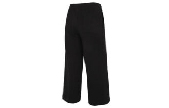 (WMNS) Logo Printing Knitting Casual Pants Black