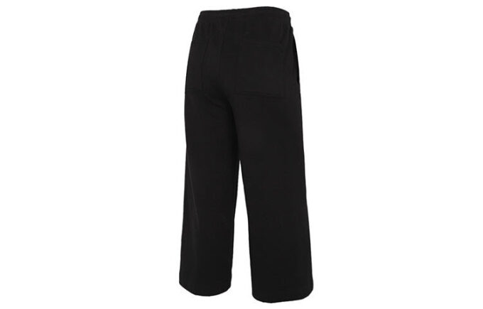 (WMNS) Logo Printing Knitting Casual Pants Black