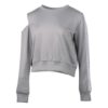 (WMNS) Logo Printing Round-neck Swea Grey