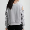 (WMNS) Logo Printing Round-neck Swea Grey