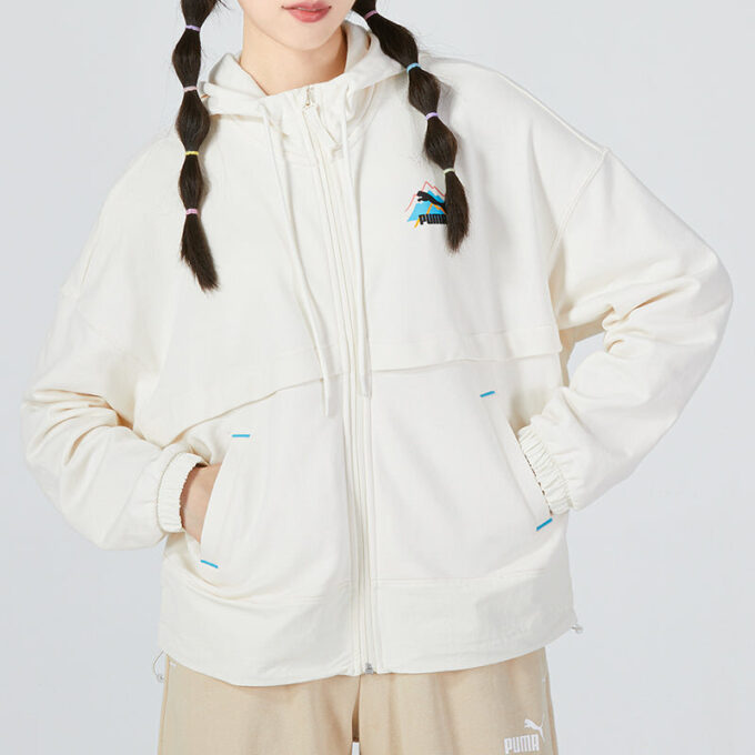 (WMNS) Logo V neck Sweatshirt “White”