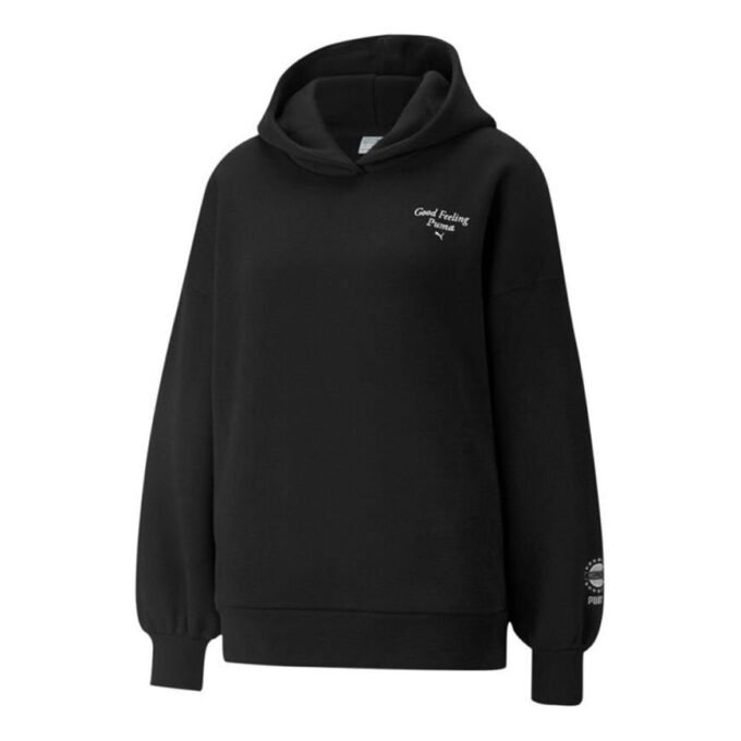 (WMNS) Logo Wellness Club Crew Hoodie “Black”