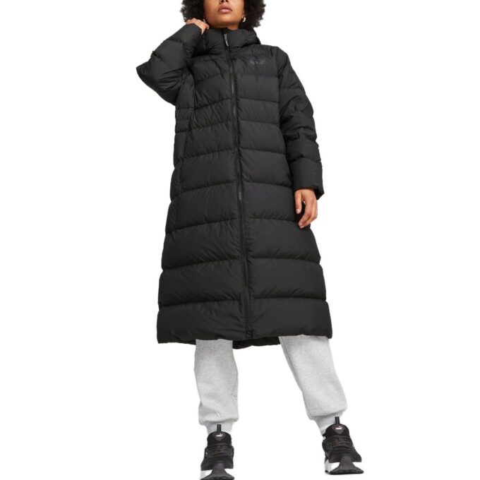 (WMNS) Long Hooded Down Coat “Black”