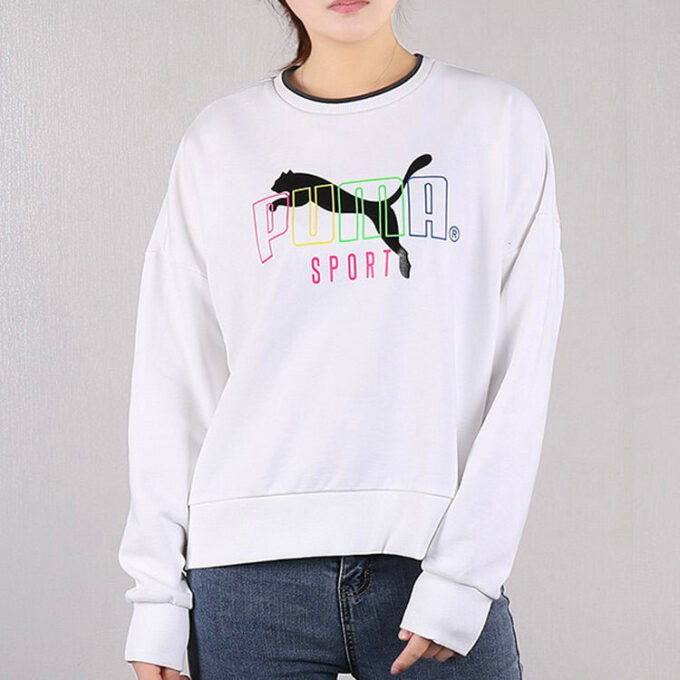 (WMNS) Long Sleeve Sweater “White Black”