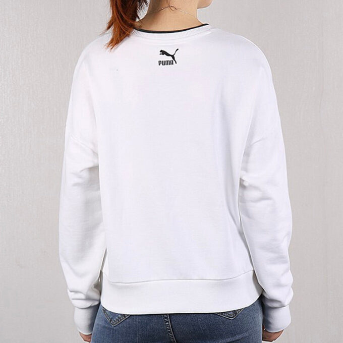 (WMNS) Long Sleeve Sweater “White Black”