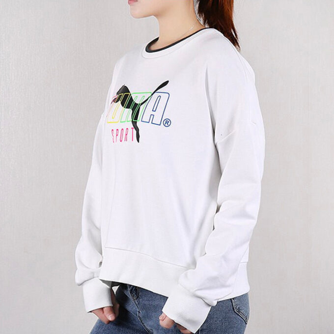 (WMNS) Long Sleeve Sweater “White Black”