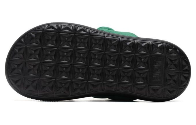 (WMNS) Mayu Puffy Slides “Green Black”