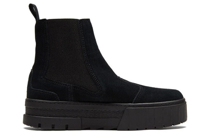 (WMNS) Mayze Chelsea Suede “Triple Black”