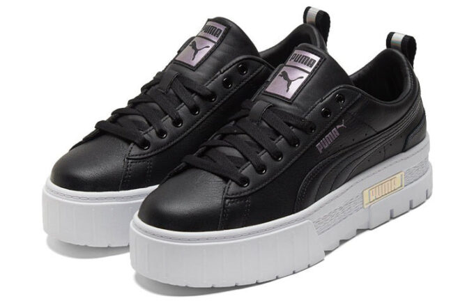 (WMNS) Mayze Lth Iridescent Sneakers Black/White